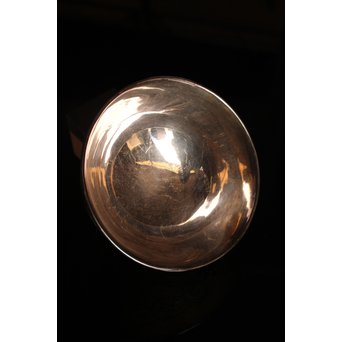 永楽造　黄交趾内銀張盃洗一対　S2698 