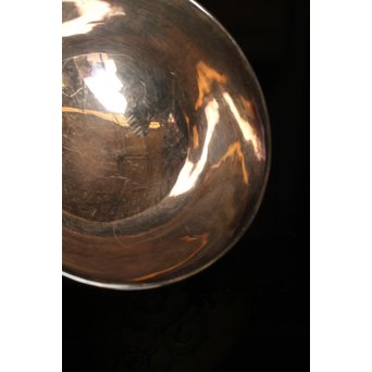 永楽造　黄交趾内銀張盃洗一対　S2698 