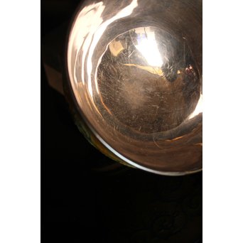 永楽造　黄交趾内銀張盃洗一対　S2698 