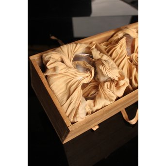 永楽造　黄交趾内銀張盃洗一対　S2698 