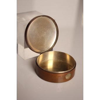 鳳凰彫金象嵌銅ボンボニエール/香合　K267 