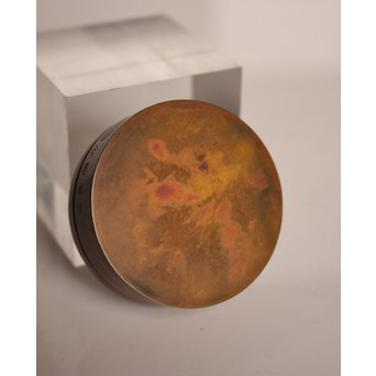 鳳凰彫金象嵌銅ボンボニエール/香合　K267 