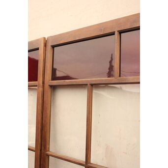 赤色ガラスとクリアガラスの戸　2枚1組　GD900 