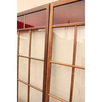 赤色ガラスとクリアガラスの戸　2枚1組　GD900 