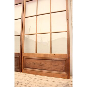 赤色ガラスとクリアガラスの戸　2枚1組　GD900 