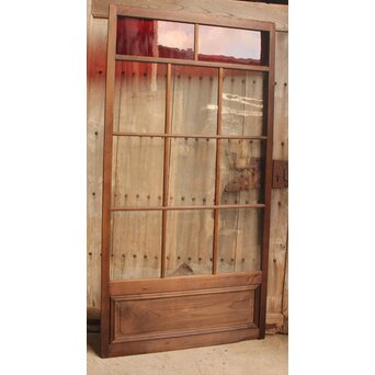 赤色ガラスとクリアガラスの戸　2枚1組　GD900 