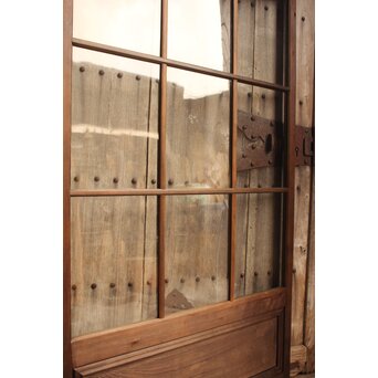 赤色ガラスとクリアガラスの戸　2枚1組　GD900 