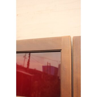 赤色ガラスとクリアガラスの戸　2枚1組　GD900 