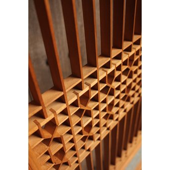 花硝子の細密組子障子戸　F156 