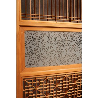 花硝子の細密組子障子戸　F156 