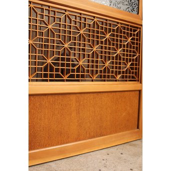 花硝子の細密組子障子戸　F156 