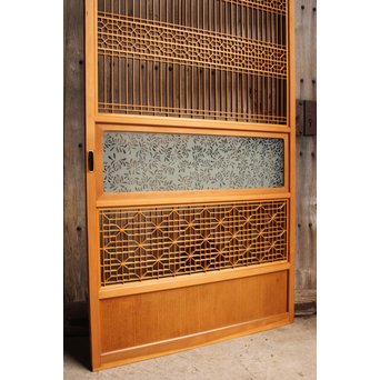 花硝子の細密組子障子戸　F156 