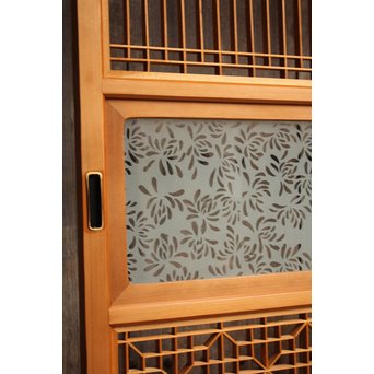 花硝子の細密組子障子戸　F156 