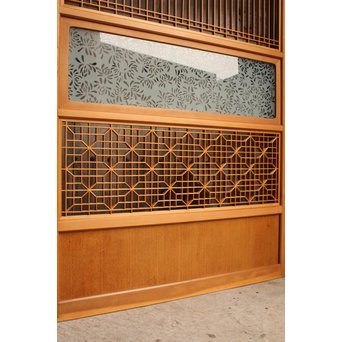 花硝子の細密組子障子戸　F156 