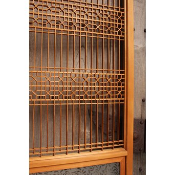 花硝子の細密組子障子戸　F156 