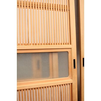 美品障子枠付細身格子戸　4枚1組　L771 