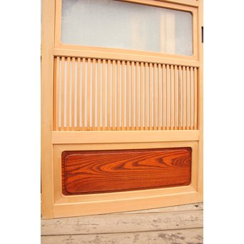 美品障子枠付細身格子戸　4枚1組　L771 