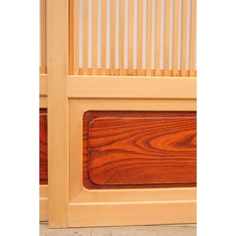 美品障子枠付細身格子戸　4枚1組　L771 