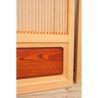 美品障子枠付細身格子戸　4枚1組　L771 