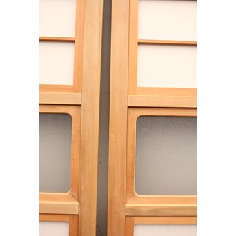 美品障子枠付細身格子戸　4枚1組　L771 