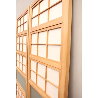 美品障子枠付細身格子戸　4枚1組　L771 