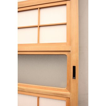 美品障子枠付細身格子戸　4枚1組　L771 