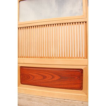 美品障子枠付細身格子戸　4枚1組　L771 