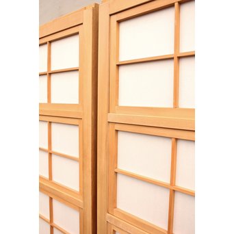 美品障子枠付細身格子戸　4枚1組　L771 