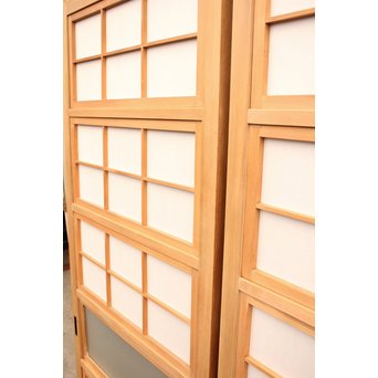 美品障子枠付細身格子戸　4枚1組　L771 