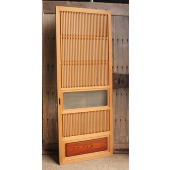 美品障子枠付細身格子戸　4枚1組　L771 