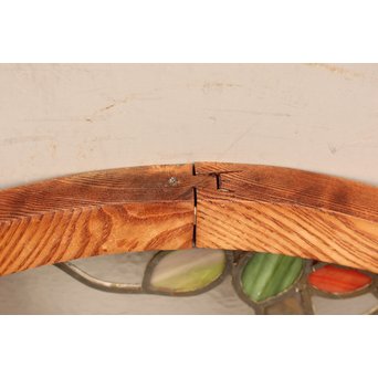 扇形ステンドガラス窓　椿　GD904 