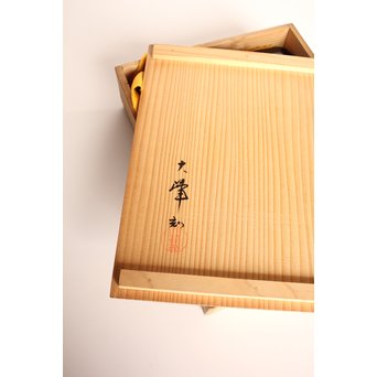 人間国宝　前大峰　彫漆硯箱　S2710 