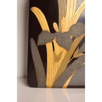 菖蒲蒔絵　硯箱と文箱のセット　S2711 