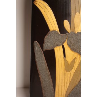 菖蒲蒔絵　硯箱と文箱のセット　S2711 