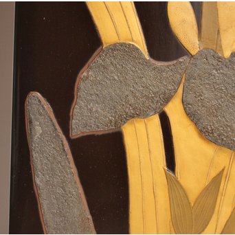 菖蒲蒔絵　硯箱と文箱のセット　S2711 