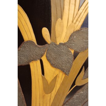 菖蒲蒔絵　硯箱と文箱のセット　S2711 