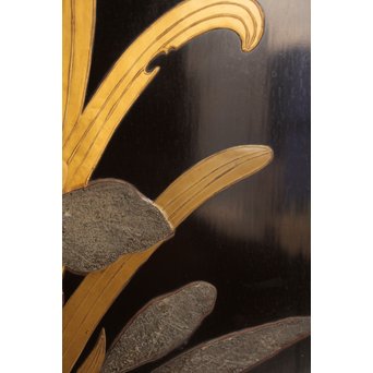 菖蒲蒔絵　硯箱と文箱のセット　S2711 