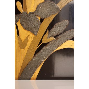 菖蒲蒔絵　硯箱と文箱のセット　S2711 