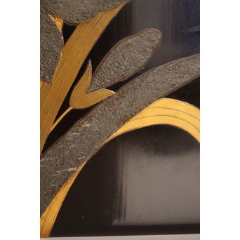 菖蒲蒔絵　硯箱と文箱のセット　S2711 