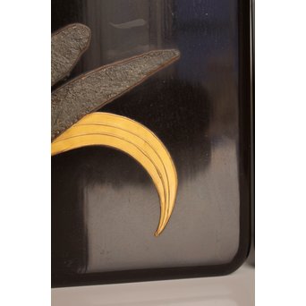 菖蒲蒔絵　硯箱と文箱のセット　S2711 