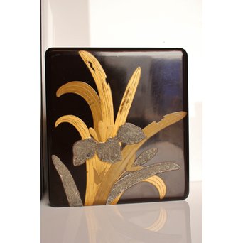 菖蒲蒔絵　硯箱と文箱のセット　S2711 