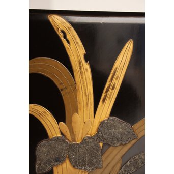 菖蒲蒔絵　硯箱と文箱のセット　S2711 