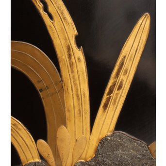 菖蒲蒔絵　硯箱と文箱のセット　S2711 