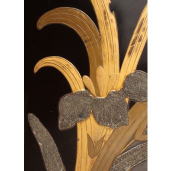 菖蒲蒔絵　硯箱と文箱のセット　S2711 