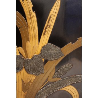 菖蒲蒔絵　硯箱と文箱のセット　S2711 