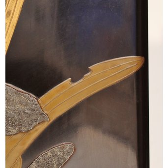 菖蒲蒔絵　硯箱と文箱のセット　S2711 