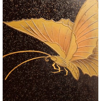 菖蒲蒔絵　硯箱と文箱のセット　S2711 