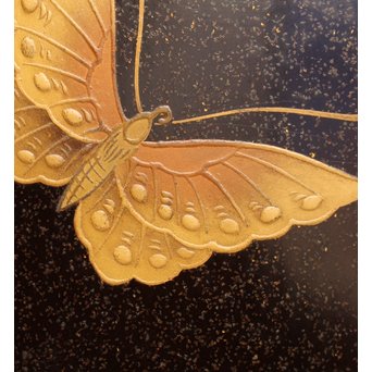 菖蒲蒔絵　硯箱と文箱のセット　S2711 