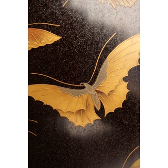 菖蒲蒔絵　硯箱と文箱のセット　S2711 