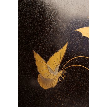 菖蒲蒔絵　硯箱と文箱のセット　S2711 